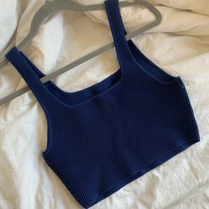 Aritzia Cropped Sculpt Knit Tank